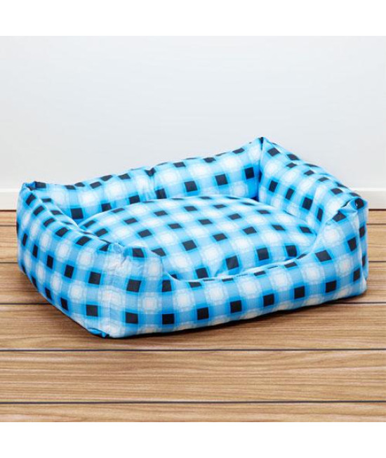 Iconic Pet - Standard Square Bed - Blue - Large