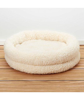 Iconic Pet - Premium Snuggle Bed - White - Medium