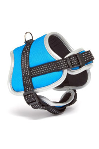 Iconic Pet - Reflective Adjustable Nylon Harness - Blue - Medium