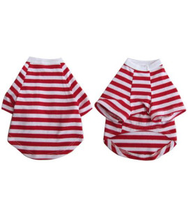Iconic Pet - Pretty Pet Red and White Striped Top - X Large