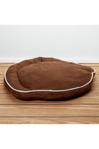 Iconic Pet - Luxury Bolster Pet Bed - Cocoa - Medium