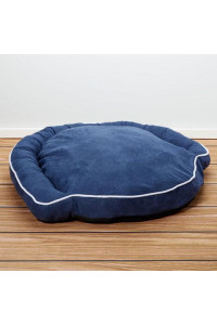 Iconic Pet - Luxury Bolster Pet Bed - Denim - Large