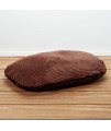 Iconic Pet - Luxury Corduroy Pet Bed/Pillow - Cocoa - Xlarge