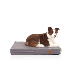 Laifug Orthopedic Memory Foam Pet/Dog Bed With Durable Water Proof Liner And Removable Designer Washable Cover