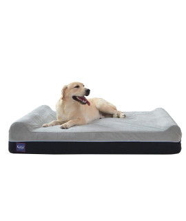 Laifug Orthopedic Memory Foam Extra Large Dog Bed Pillow And Durable Water Proof Liner&Removable Washable Cover