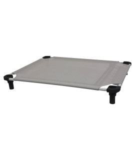 40x30 Pet Cot in Gray with Black Legs, Unassembled