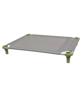 40x30 Pet Cot in Gray with Sage Legs, Unassembled