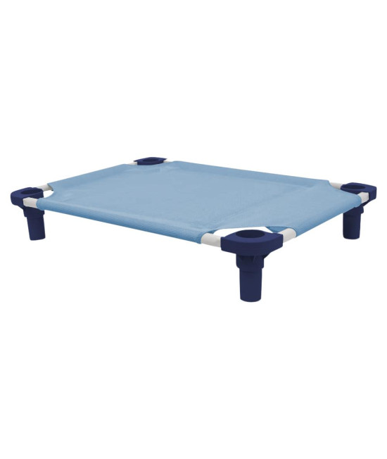 30x22 Pet Cot in Sistine Blue with Navy Legs, Unassembled