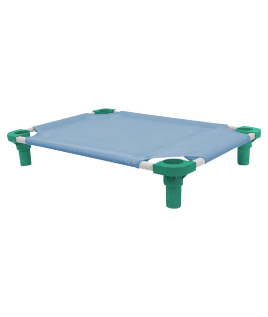 30x22 Pet Cot in Sistine Blue with Teal Legs, Unassembled