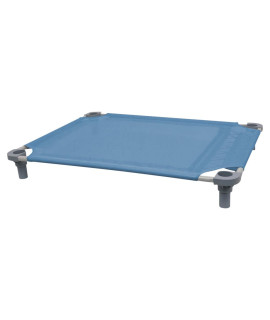 40x30 Pet Cot in Sistine Blue with Gray Legs, Unassembled
