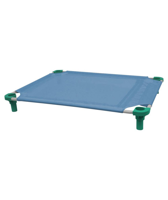 40x30 Pet Cot in Sistine Blue with Teal Legs, Unassembled