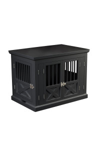 Triple Door Dog Crate, Black, Medium