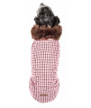 Pet Life Luxe 'Beautifur' Elegant Designer Boxed Mink Fur Dog Coat Jacket, Pink And Brown - Medium