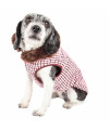 Pet Life Luxe 'Beautifur' Elegant Designer Boxed Mink Fur Dog Coat Jacket, Pink And Brown - X-Small
