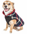Pet Life 'Allegiance' Classical Plaided Insulated Dog Coat Jacket, Blue And Red Plaid - Small