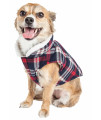 Pet Life 'Puddler' Classical Plaided Insulated Dog Coat Jacket, Black And Red Plaid - Medium