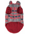 Pet Life 'Scotty' Tartan Classical Plaided Insulated Dog Coat Jacket, Red And Grey Plaid - Small