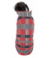 Pet Life 'Scotty' Tartan Classical Plaided Insulated Dog Coat Jacket, Red And Grey Plaid - X-Large