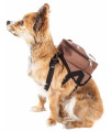 Pet Life 'Mooltese' Large-Pocketed Compartmental Animated Dog Harness Backpack, Brown - Medium