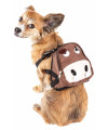 Pet Life 'Mooltese' Large-Pocketed Compartmental Animated Dog Harness Backpack, Brown - Small