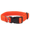 Pet Life 'Aero Mesh' 360 Degree Dual Sided Comfortable And Breathable Adjustable Mesh Dog Collar, Orange - Medium