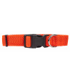 Pet Life 'Aero Mesh' 360 Degree Dual Sided Comfortable And Breathable Adjustable Mesh Dog Collar, Orange - Small
