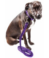 Pet Life 'Aero Mesh' 2-In-1 Dual Sided Comfortable And Breathable Adjustable Mesh Dog Leash-Collar, Purple - Small