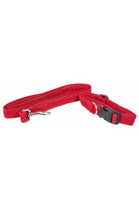 Pet Life 'Aero Mesh' 2-In-1 Dual Sided Comfortable And Breathable Adjustable Mesh Dog Leash-Collar, Red - Small