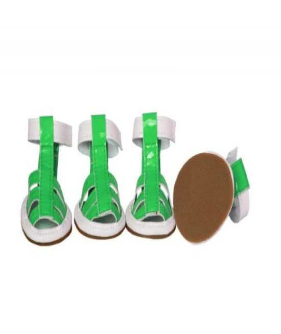 Buckle-Supportive Pvc Waterproof Pet Sandals Shoes - Set Of 4