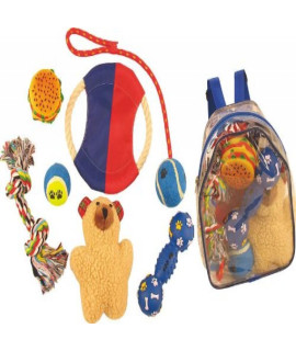 8 Piece Backpack Pet Toy Set
