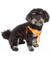 Pet Life 'Bonatied' Mesh Reversible And Breathable Adjustable Dog Harness W/ Designer Neck Tie, Orange - Small