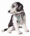 Pet Life 'Fidomite' Mesh Reversible And Breathable Adjustable Dog Harness W/ Designer Neck Tie, Blue / Grey - Small