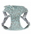 Pet Life 'Fidomite' Mesh Reversible And Breathable Adjustable Dog Harness W/ Designer Bowtie, Blue / Grey - Medium