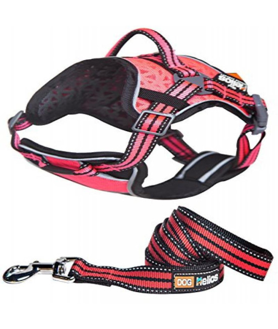Helios Dog Chest Compression Pet Harness And Leash Combo
