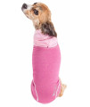 Pet Life Active 'Pull-Rover' Premium 4-Way Stretch Two-Toned Performance Sleeveless Dog T-Shirt Tank Top Hoodie, Pink - Large
