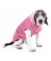 Pet Life Active 'Pull-Rover' Premium 4-Way Stretch Two-Toned Performance Sleeveless Dog T-Shirt Tank Top Hoodie, Pink - Large