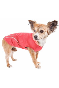 Pet Life Active 'Pull-Rover' Premium 4-Way Stretch Two-Toned Performance Sleeveless Dog T-Shirt Tank Top Hoodie, Red - Large