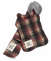 Touchdog 2-In-1 Tartan Plaided Dog Jacket With Matching Reversible Dog Mat, Red Plaid - X-Large