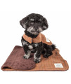 Touchdog 2-In-1 Windowpane Plaided Dog Jacket With Matching Reversible Dog Mat, Brown Plaid - Medium