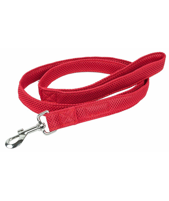 Pet Life 'Aero Mesh' Dual Sided Comfortable And Breathable Adjustable Mesh Dog Leash, Red - One Size