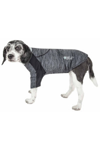 Pet Life Active 'Chewitt Wagassy' 4-Way Stretch Performance Long Sleeve Dog T-Shirt, Black - Large