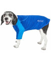 Pet Life Active 'Chewitt Wagassy' 4-Way Stretch Performance Long Sleeve Dog T-Shirt, Blue - X-Large