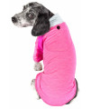 Pet Life Active 'Chewitt Wagassy' 4-Way Stretch Performance Long Sleeve Dog T-Shirt, Light Pink - X-Large