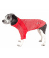 Pet Life Active 'Chewitt Wagassy' 4-Way Stretch Performance Long Sleeve Dog T-Shirt, Red - Large