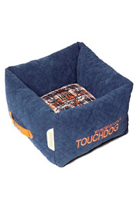 Touchdog Exquisite-Wuff Posh Rectangular Diamond Stitched Fleece Plaid Dog Bed