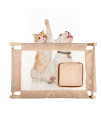 Pet Life Porta-Gate Travel Collapsible And Adjustable Folding Pet Cat Dog Gate - One Size - Khaki