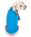 Pet Life Active 'Barko Pawlo' Relax-Stretch Wick-Proof Performance Dog Polo T-Shirt, Light Blue - Small