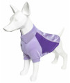 Pet Life Active 'Barko Pawlo' Relax-Stretch Wick-Proof Performance Dog Polo T-Shirt, Lavander - Large