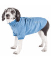 Pet Life Active 'Fur-Flexed' Relax-Stretch Wick-Proof Performance Dog Polo T-Shirt, Blue - X-Small