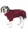 Pet Life Active 'Fur-Flexed' Relax-Stretch Wick-Proof Performance Dog Polo T-Shirt, Burgundy - Large
